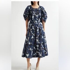 3.1 Phillip Lim Dark Blue and White Floral Dress